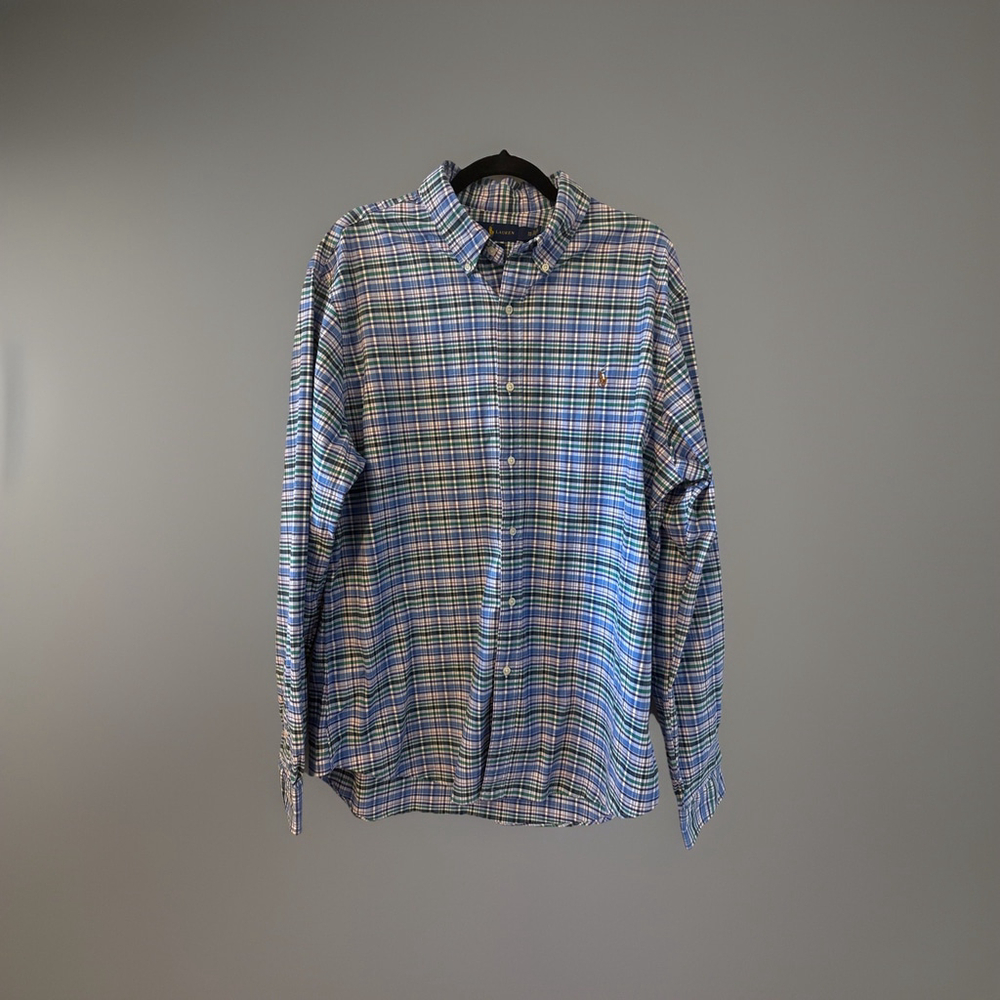 Ralph Lauren Slim Fit Stretch Oxford Long Sleeve Button Down Shirt Size XXL